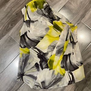 Robert Rodriguez Colorful Green Yellow Grey Blouse
